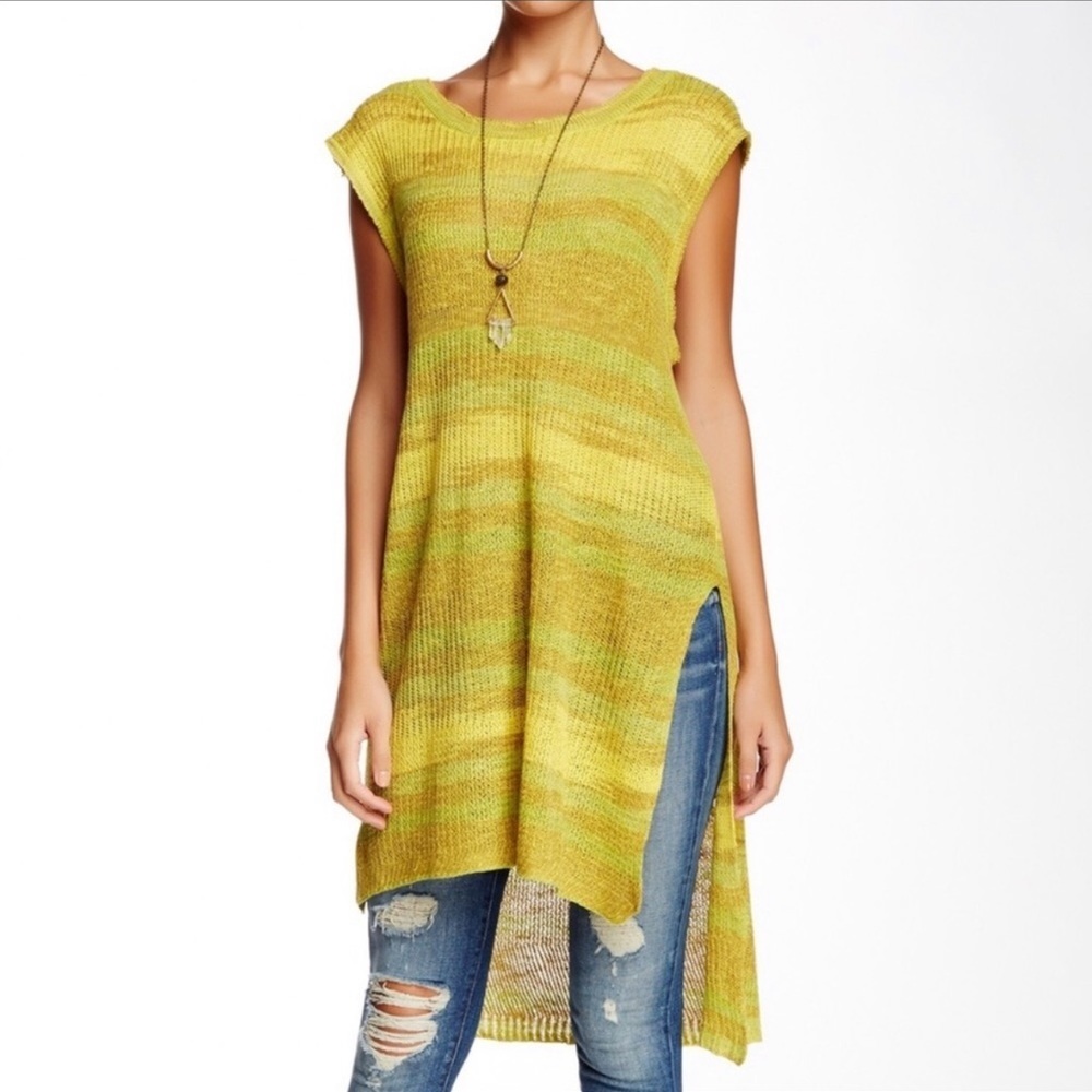 FREE PEOPLE Always Sunny Days Tunic Sweater XS